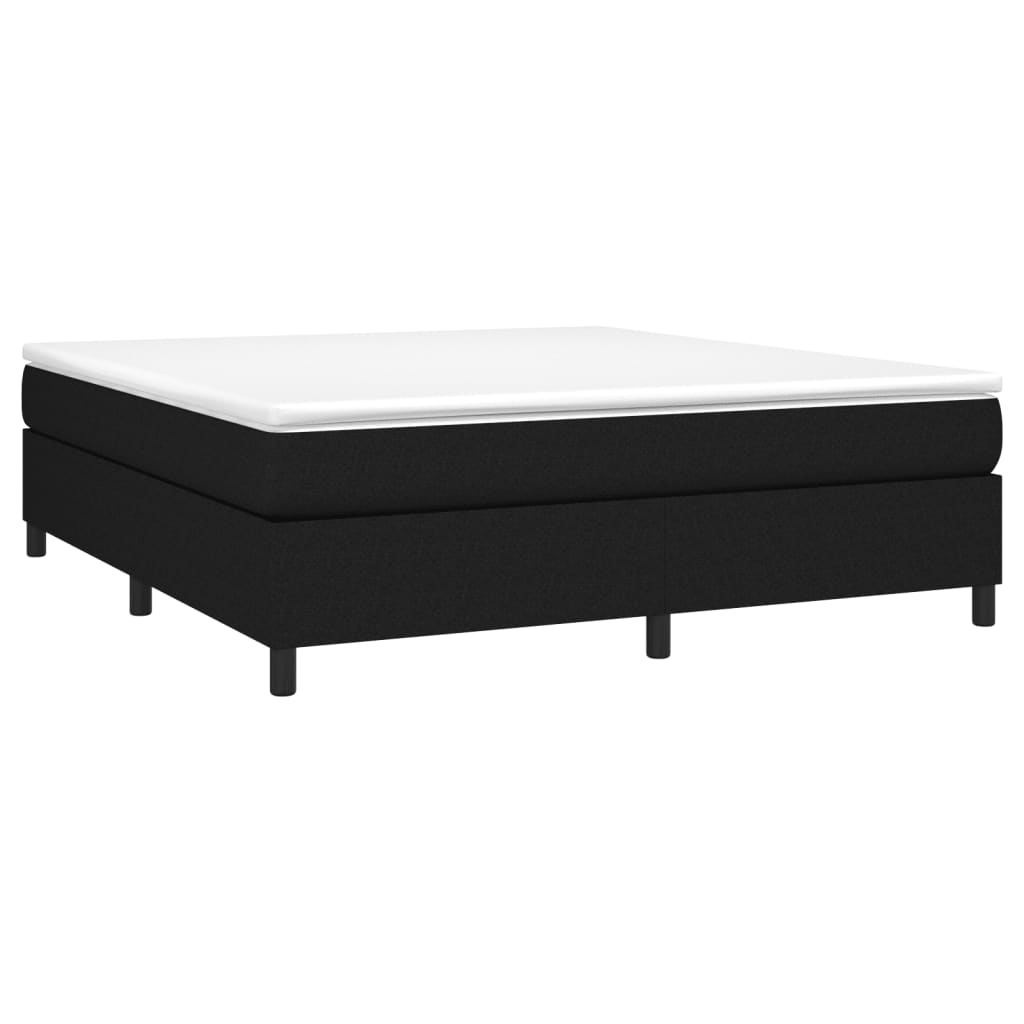 Box Spring Bed Frame Black Super King Fabric (UK/IE/FI/NO only)