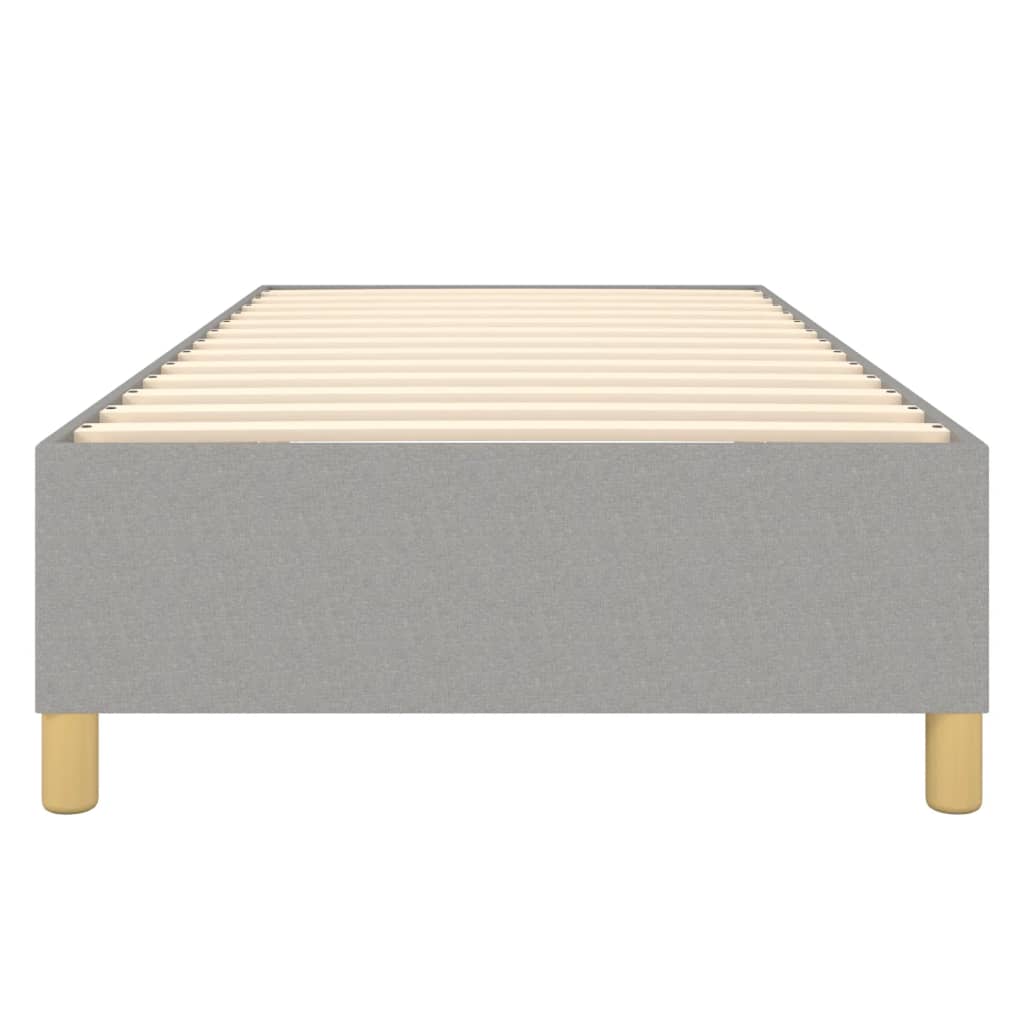 Box Spring Bed Frame Light Grey Single Fabric (UK/IE/FI/NO only)