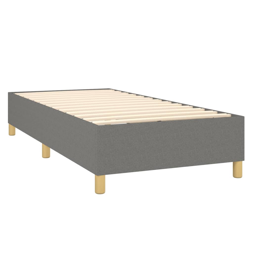 Box Spring Bed Frame Dark Grey Single Fabric (UK/IE/FI/NO only)