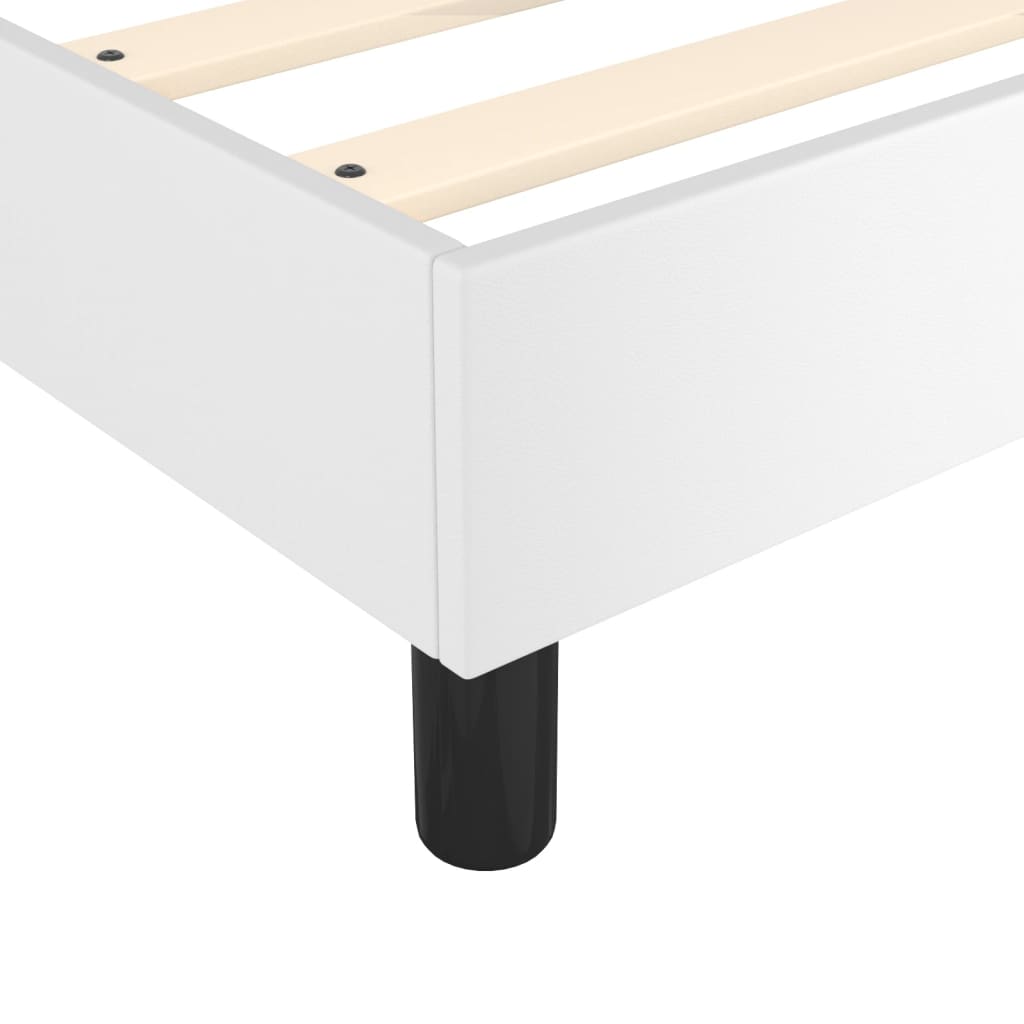 Box Spring Bed Frame White Super King Faux Leather (UK/IE/FI/NO only)