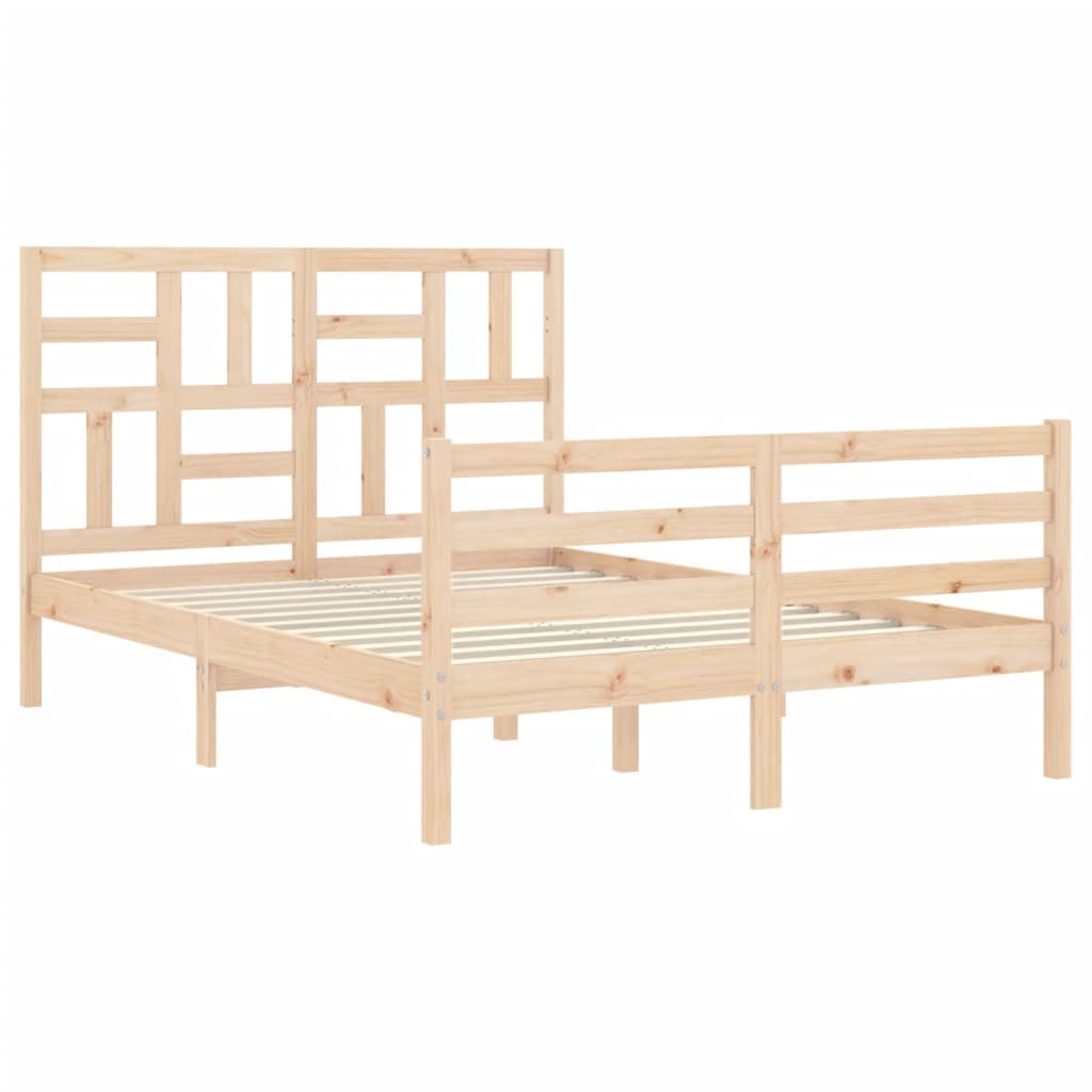 Bed Frame without Mattress 140x200 cm Solid Wood