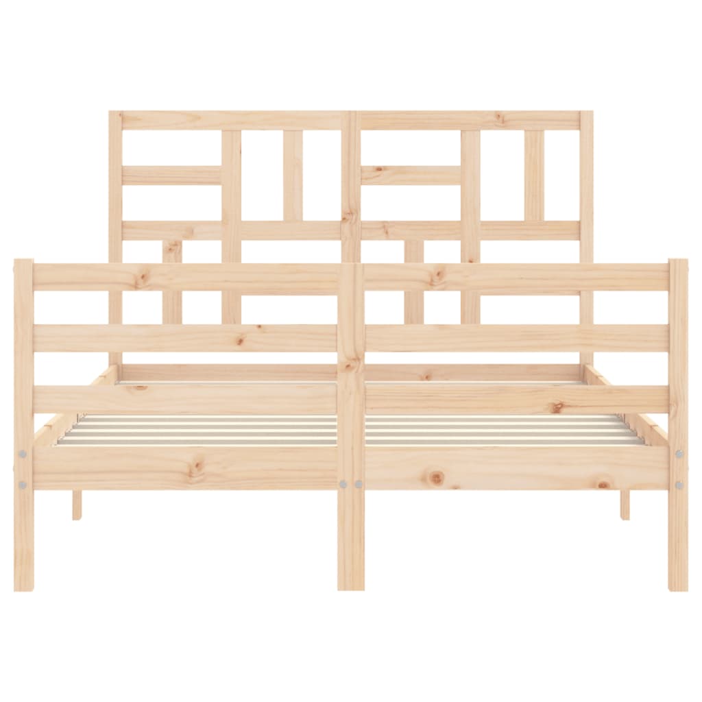 Bed Frame without Mattress 140x200 cm Solid Wood