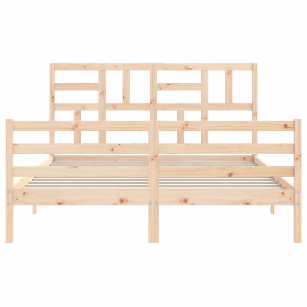 Bed Frame without Mattress 160x200 cm Solid Wood