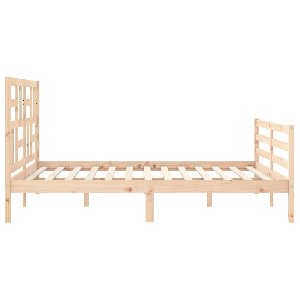 Bed Frame without Mattress 160x200 cm Solid Wood
