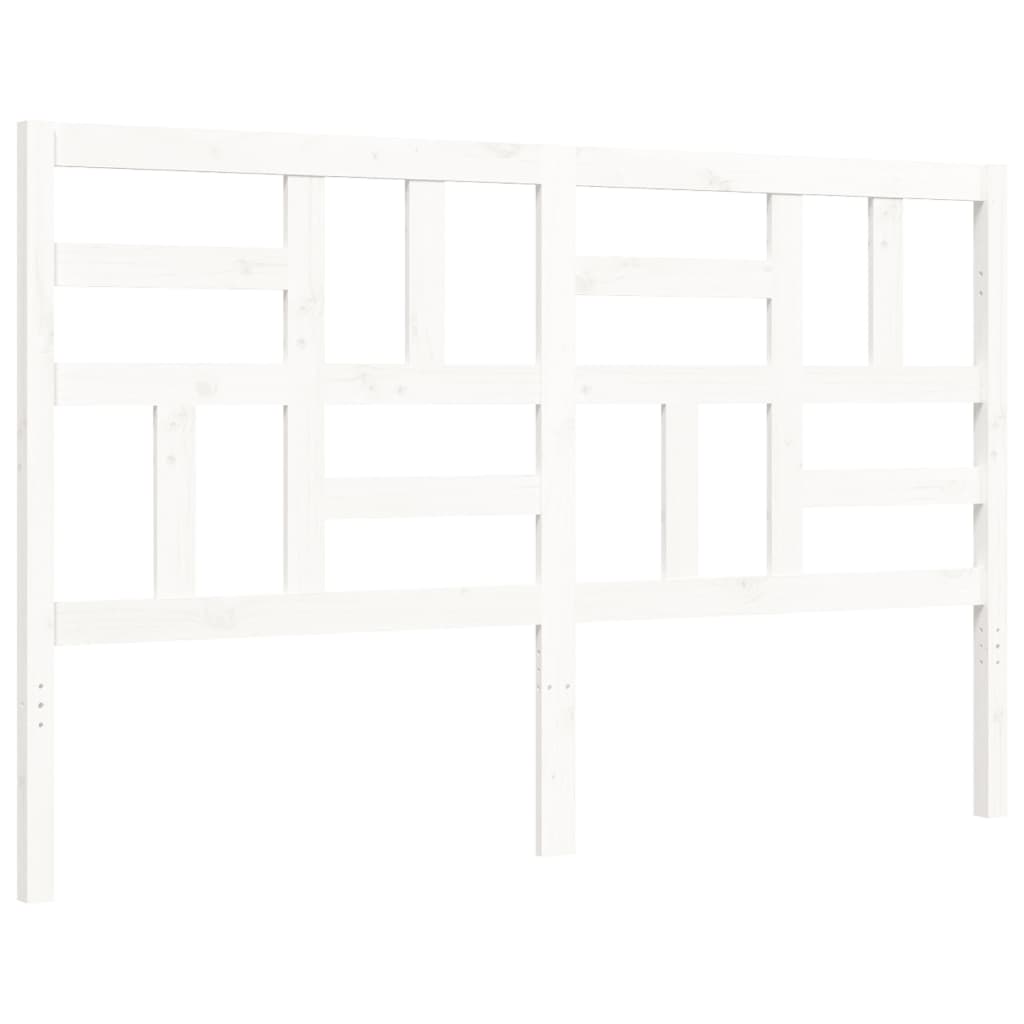 Bed Frame without Mattress White 160x200 cm Solid Wood