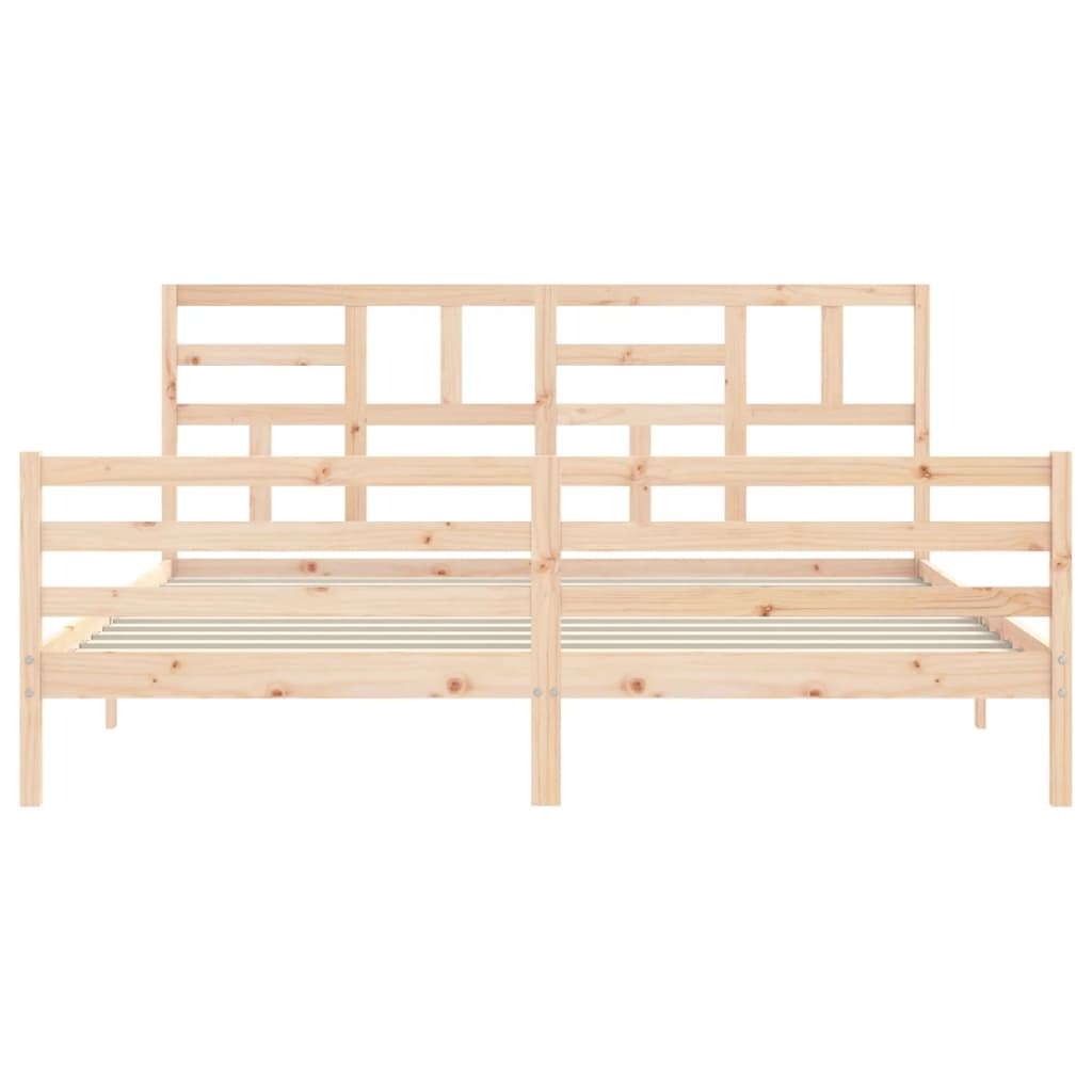 Bed Frame without Mattress Super King Size Solid Wood