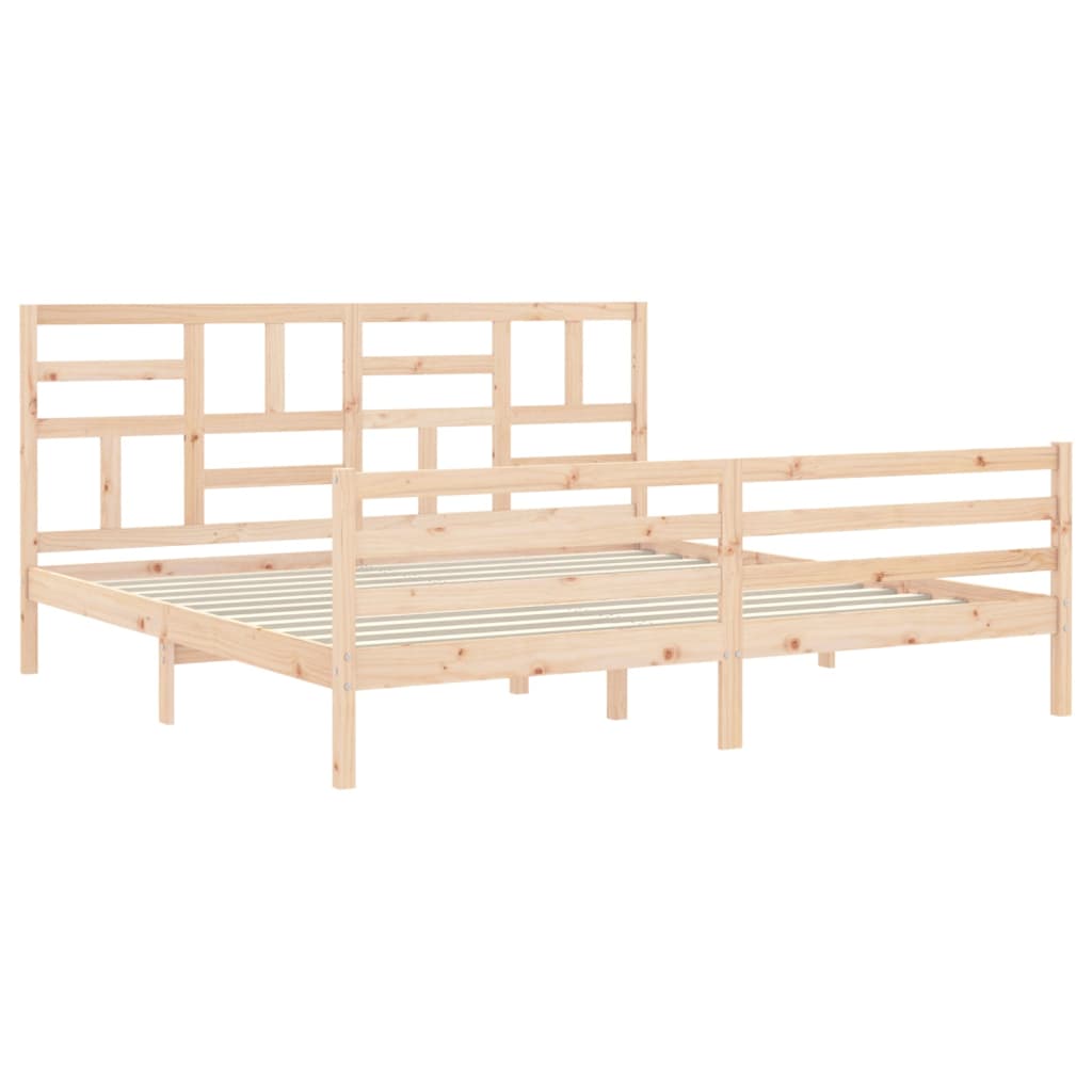 Bed Frame without Mattress 200x200 cm Solid Wood