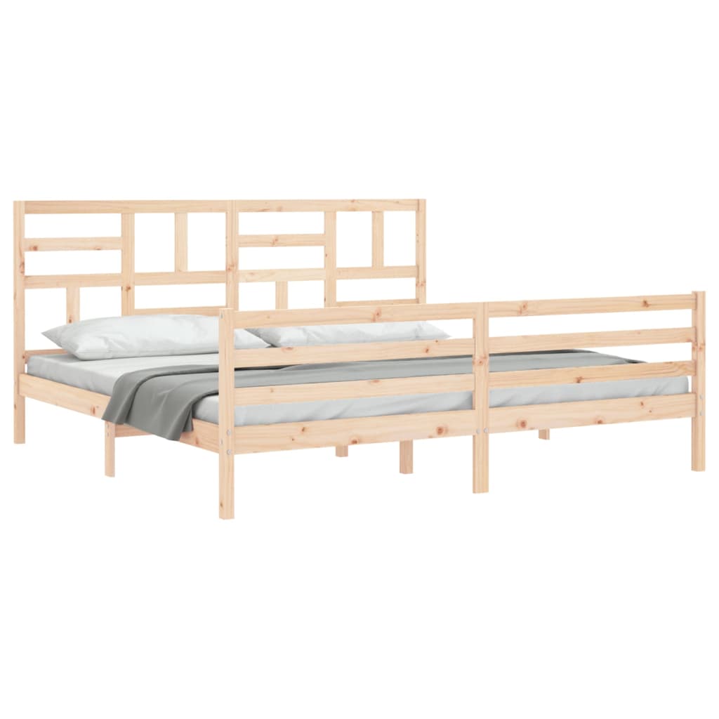 Bed Frame without Mattress 200x200 cm Solid Wood