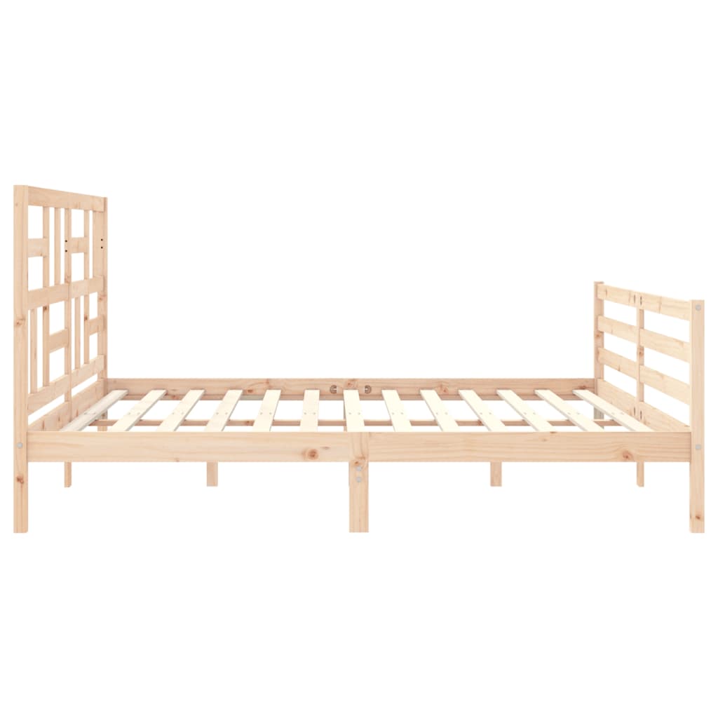 Bed Frame without Mattress 200x200 cm Solid Wood