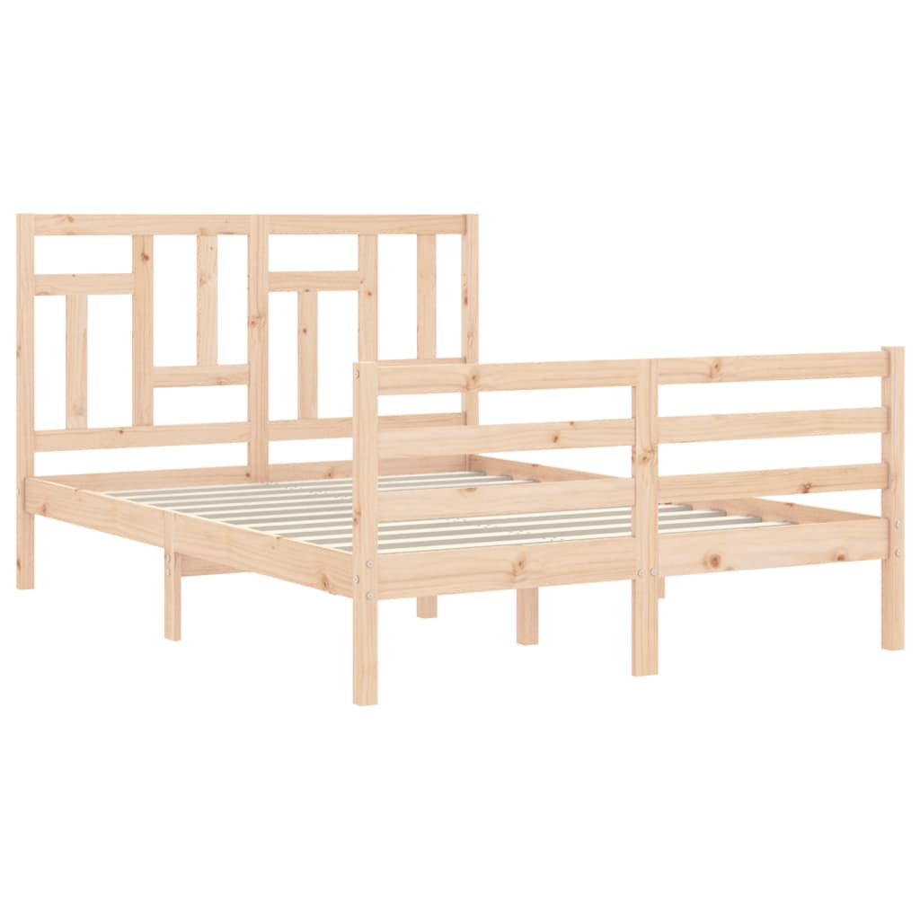 Bed Frame without Mattress Small Double Solid Wood