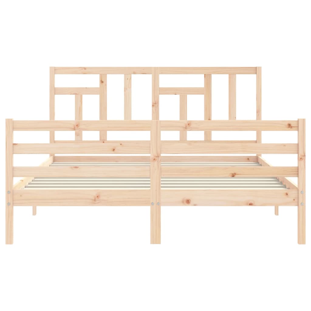 Bed Frame without Mattress 160x200 cm Solid Wood