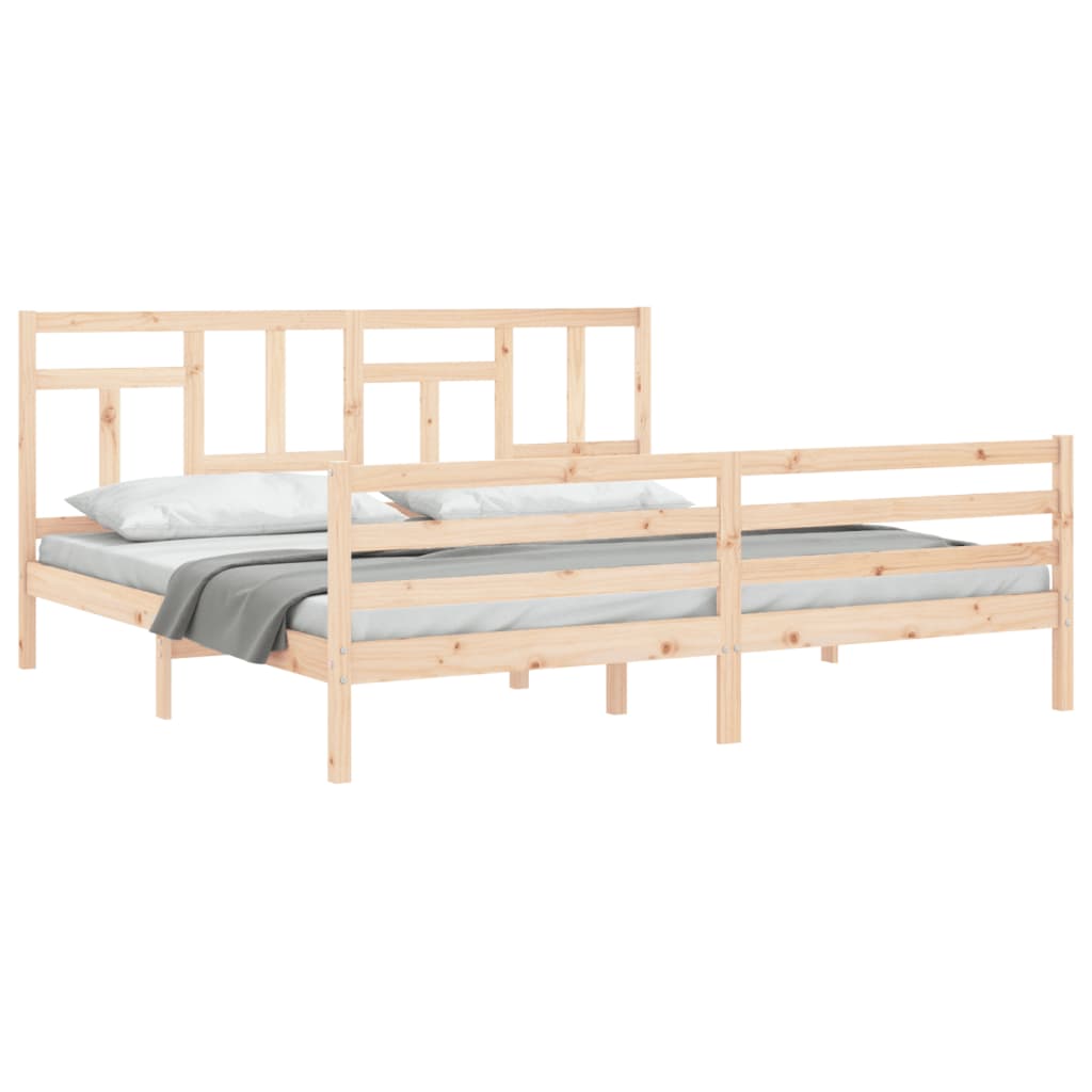 Bed Frame without Mattress 200x200 cm Solid Wood