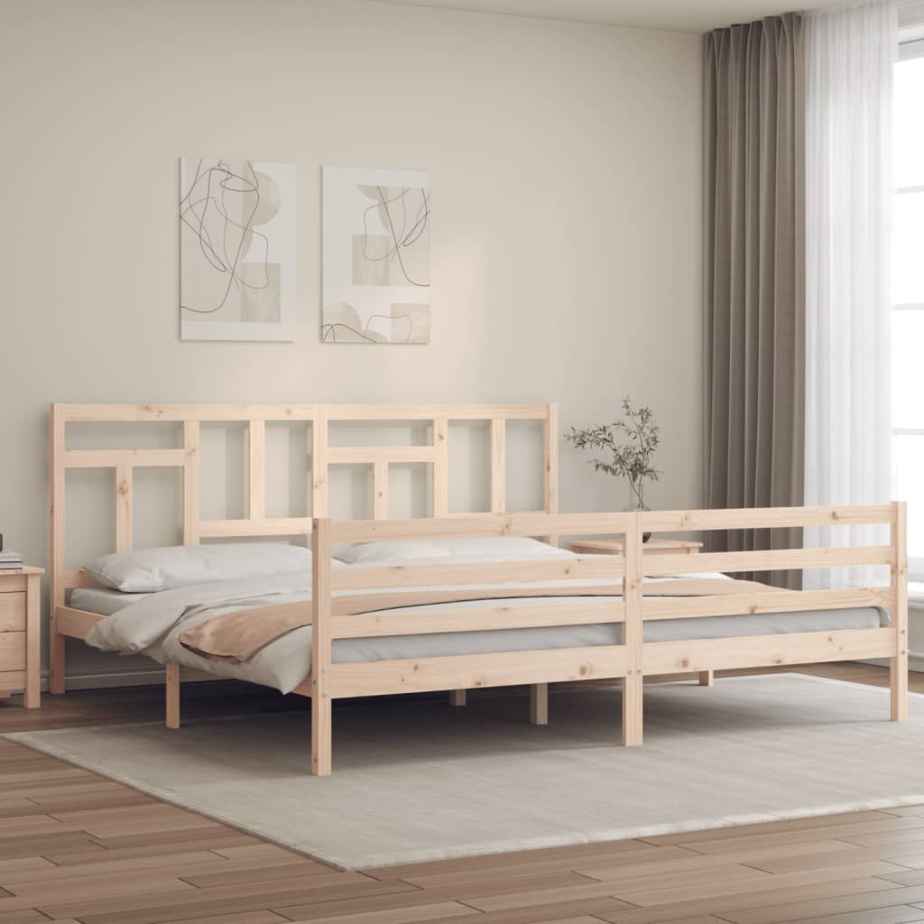 Bed Frame without Mattress 200x200 cm Solid Wood