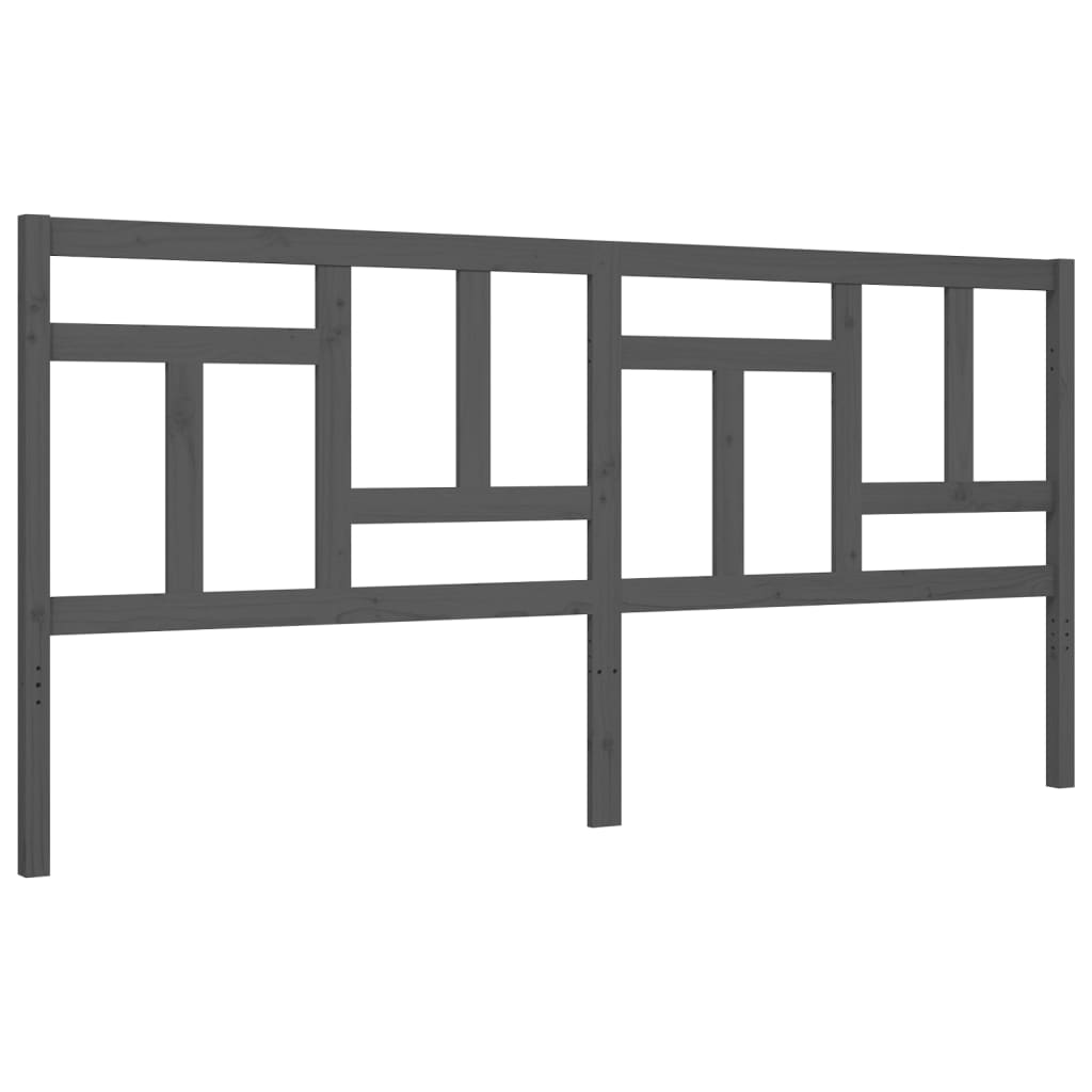 Bed Frame without Mattress Grey 200x200 cm Solid Wood