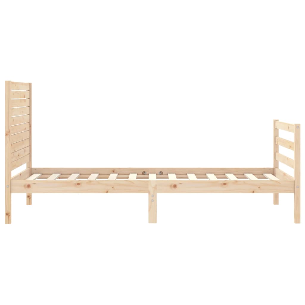 Bed Frame without Mattress 90x200 cm Solid Wood