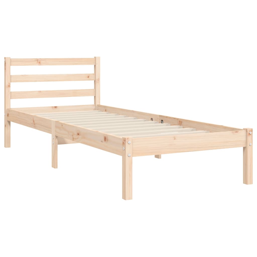Bed Frame without Mattress 90x200 cm Solid Wood