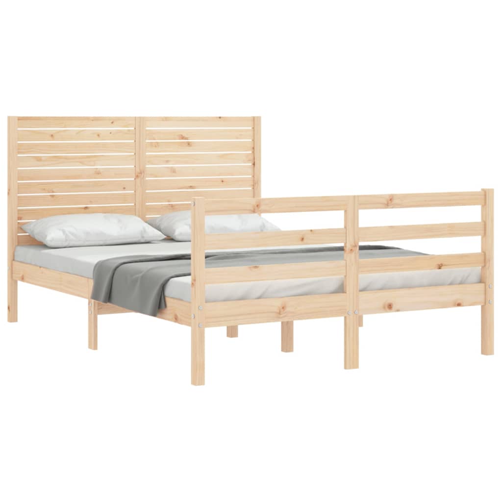 Bed Frame without Mattress 120x200 cm Solid Wood
