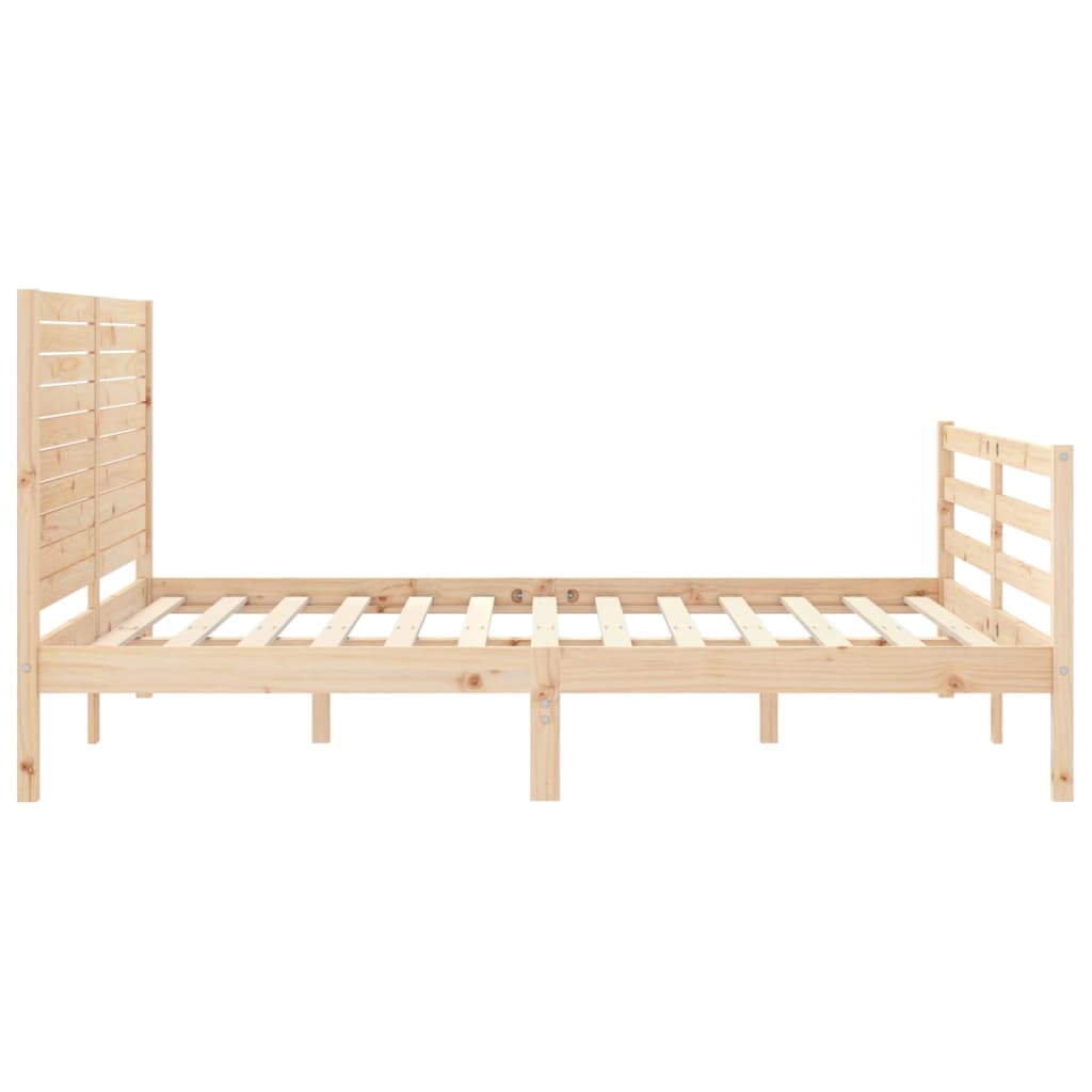 Bed Frame without Mattress 160x200 cm Solid Wood