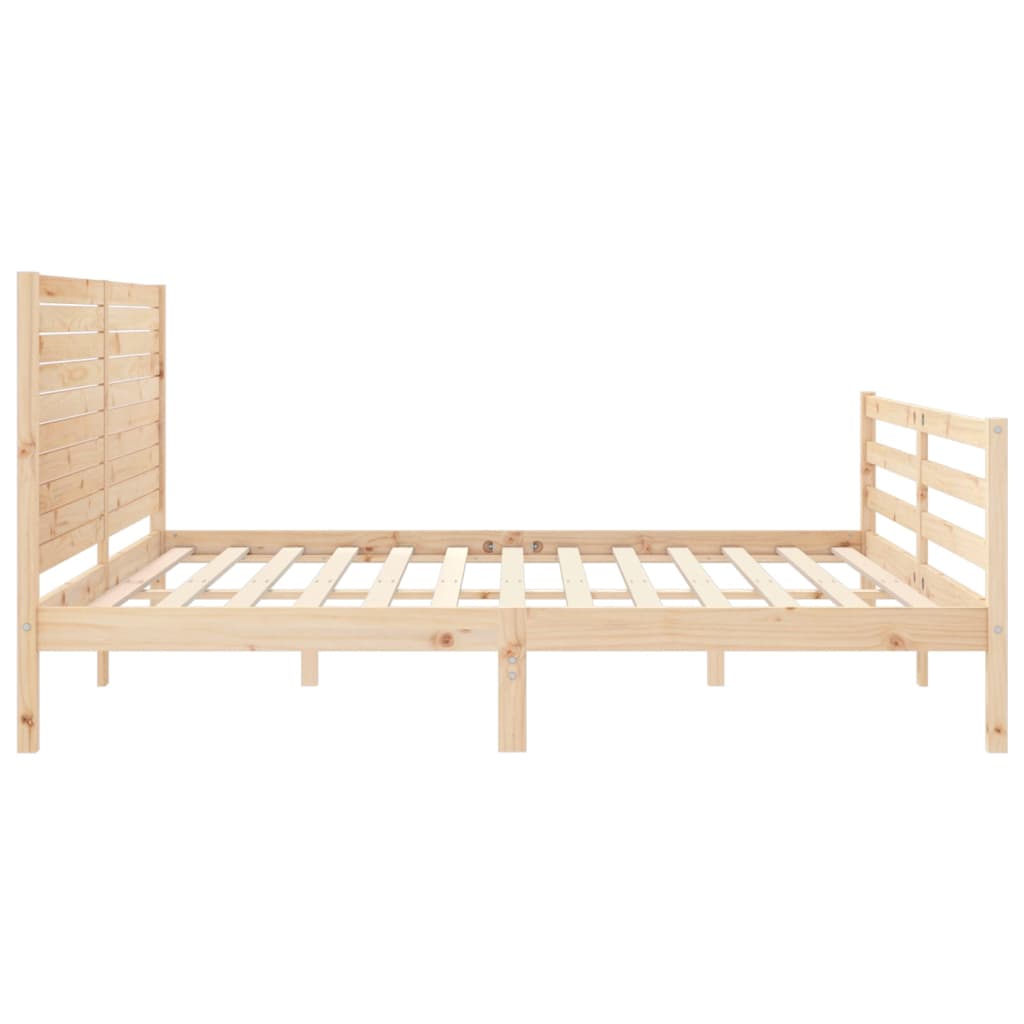 Bed Frame without Mattress Super King Size Solid Wood
