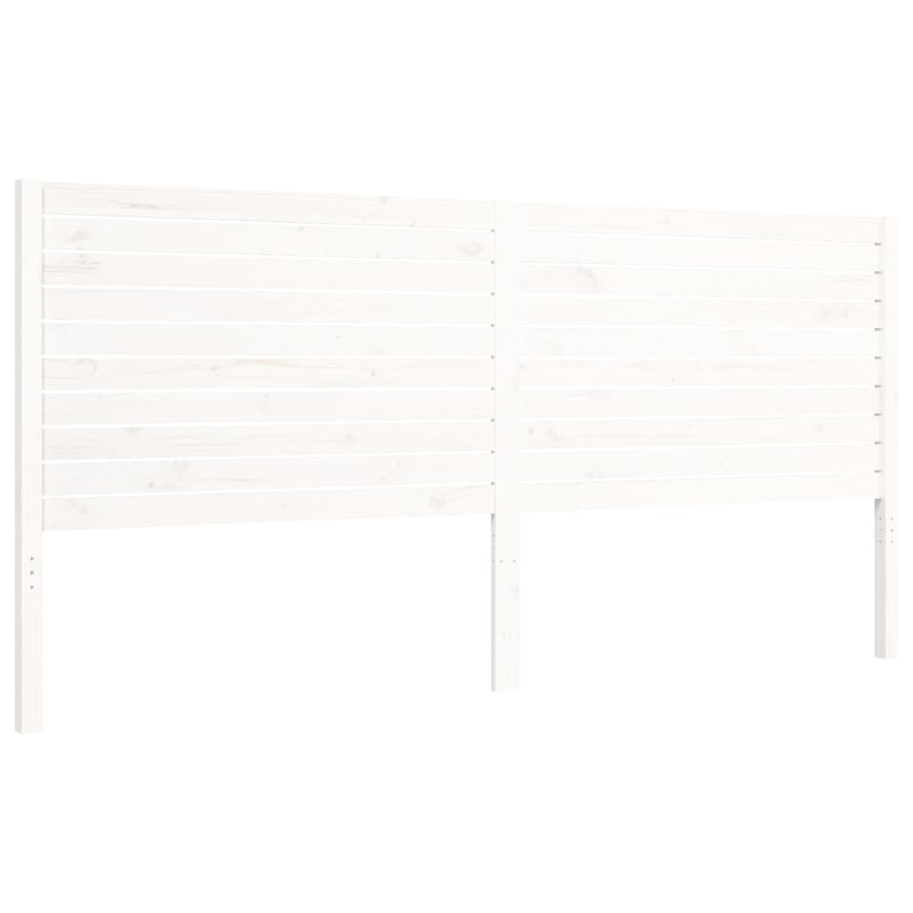 Bed Frame without Mattress White Super King Size Solid Wood