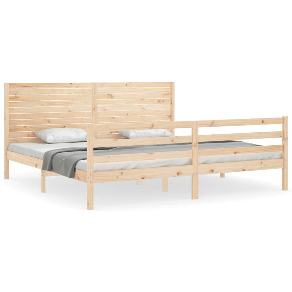 Bed Frame without Mattress 200x200 cm Solid Wood
