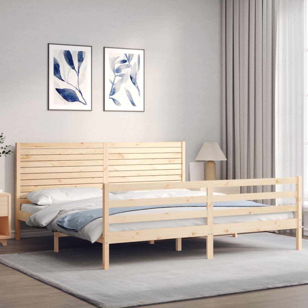 Bed Frame without Mattress 200x200 cm Solid Wood