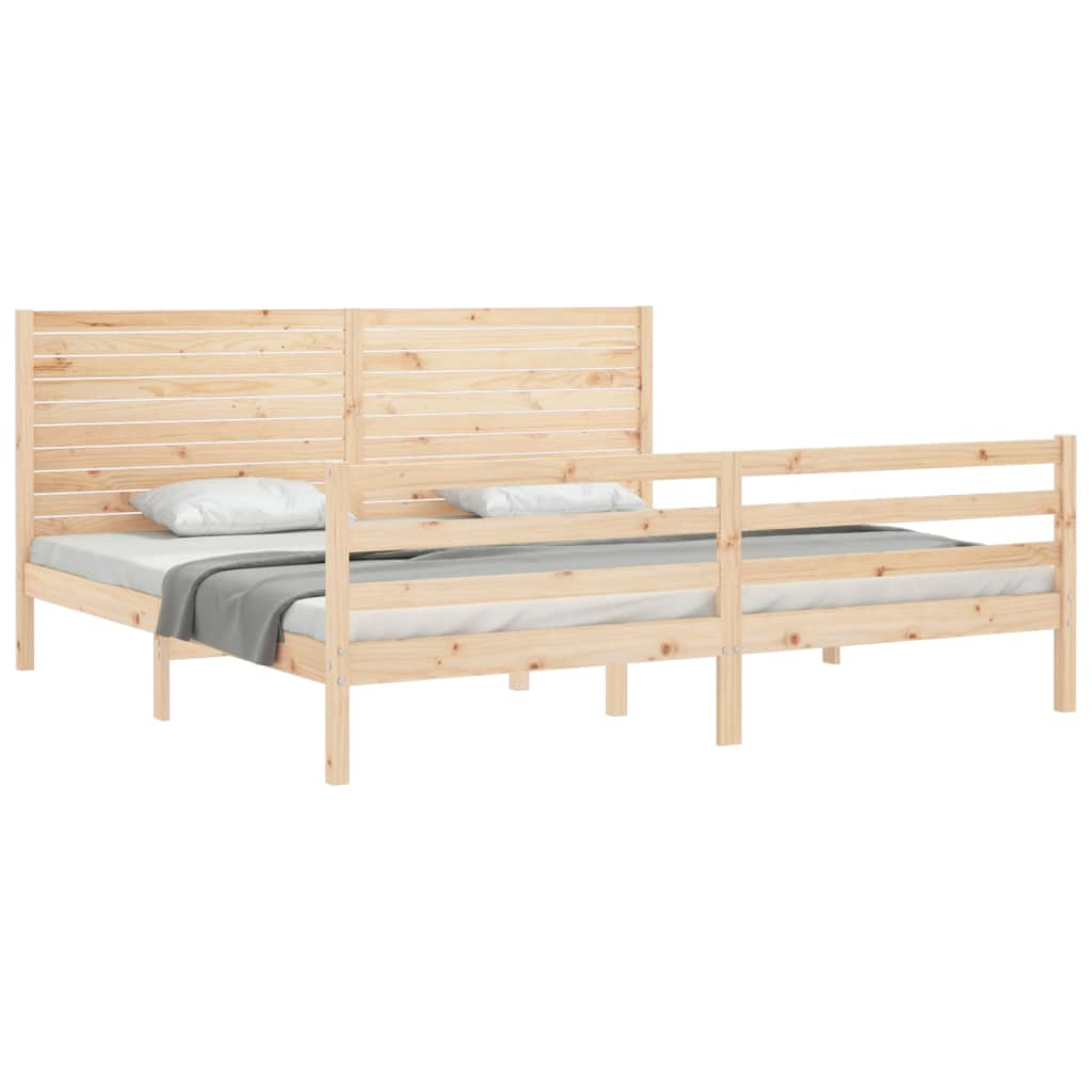 Bed Frame without Mattress 200x200 cm Solid Wood