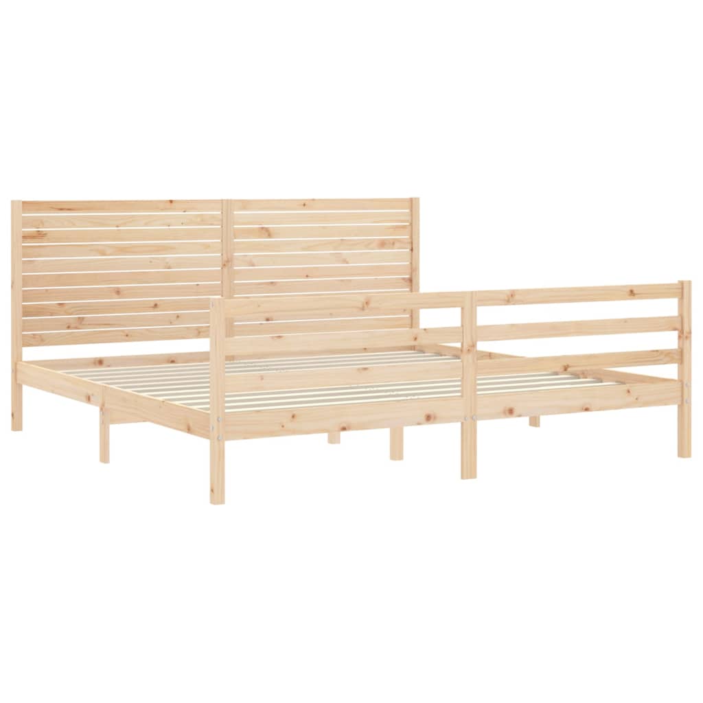 Bed Frame without Mattress 200x200 cm Solid Wood