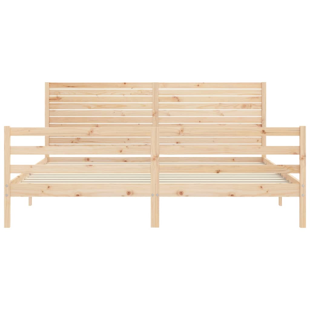 Bed Frame without Mattress 200x200 cm Solid Wood