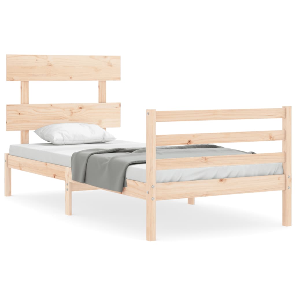 Bed Frame without Mattress Small Single Solid Wood