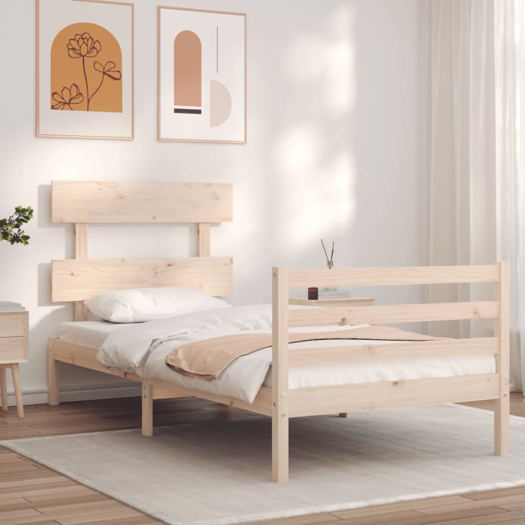 Bed Frame without Mattress Small Single Solid Wood