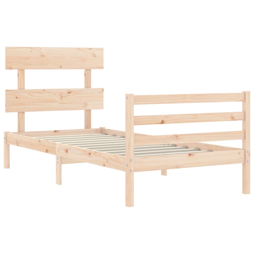 Bed Frame without Mattress Small Single Solid Wood