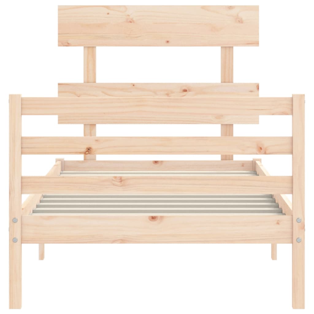 Bed Frame without Mattress Small Single Solid Wood