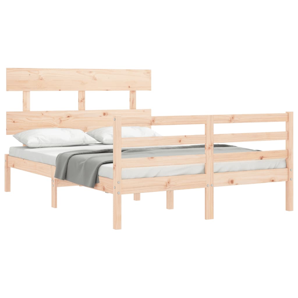 Bed Frame without Mattress 120x200 cm Solid Wood