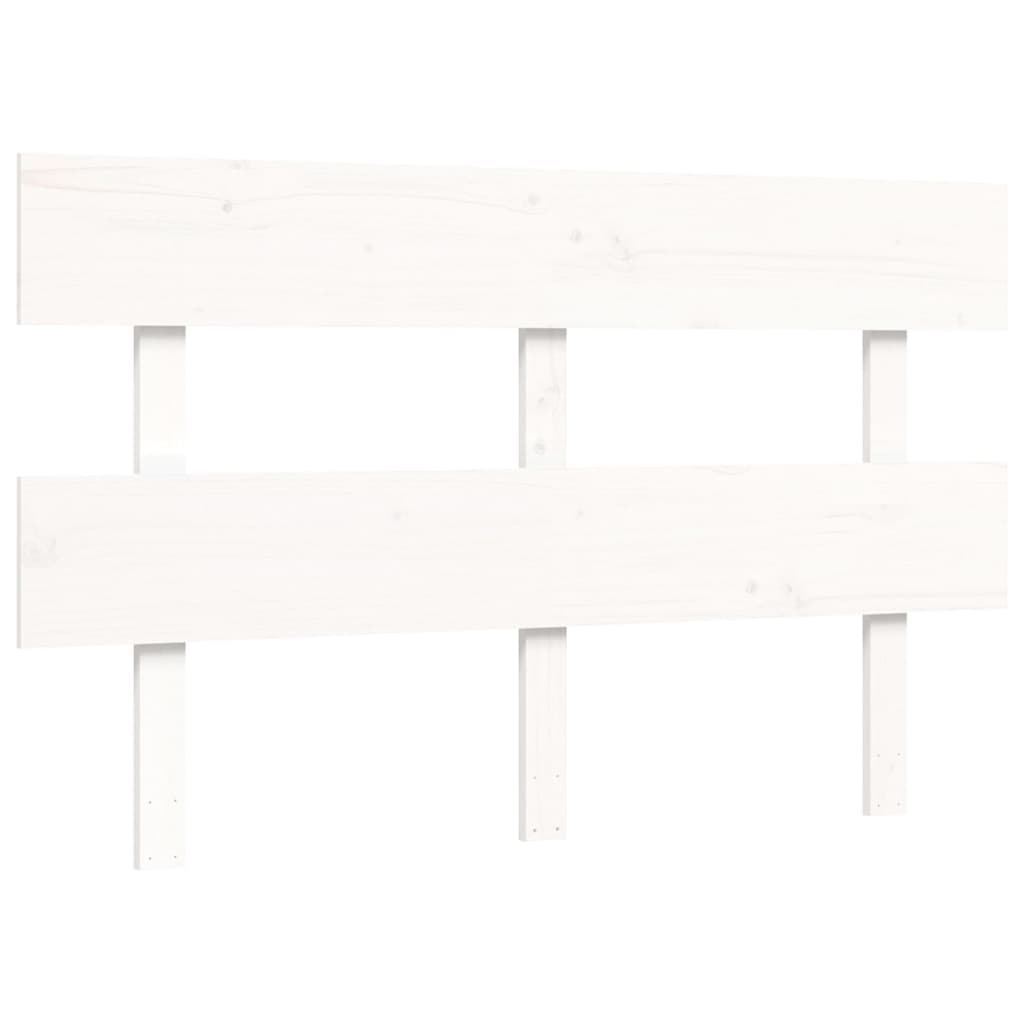 Bed Frame without Mattress White 120x200 cm Solid Wood