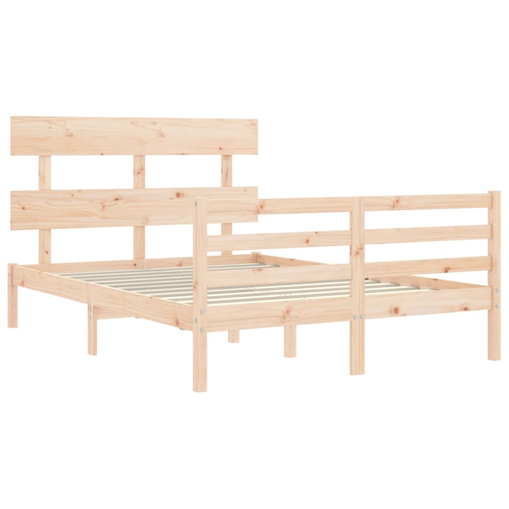 Bed Frame without Mattress 140x200 cm Solid Wood