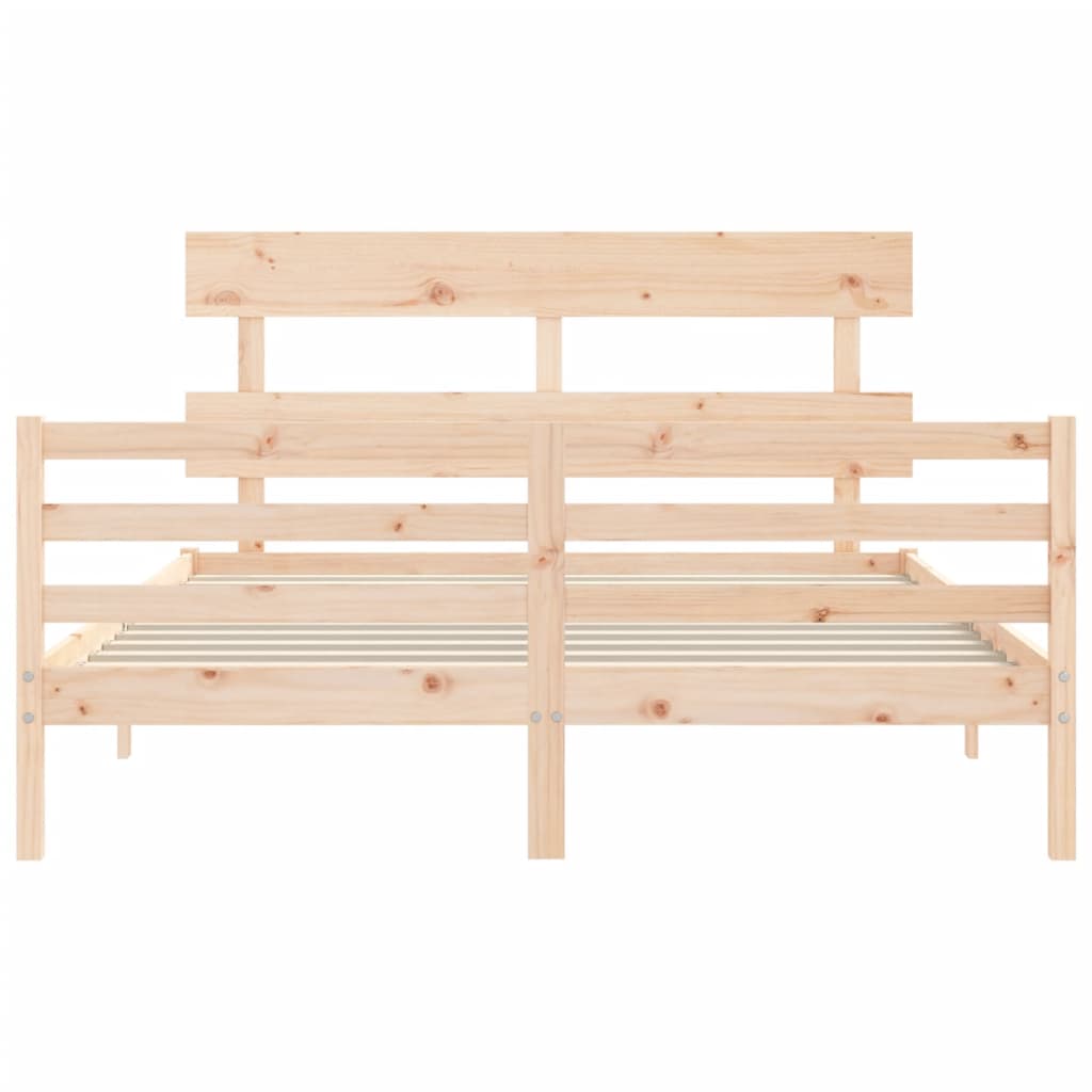 Bed Frame without Mattress 160x200 cm Solid Wood