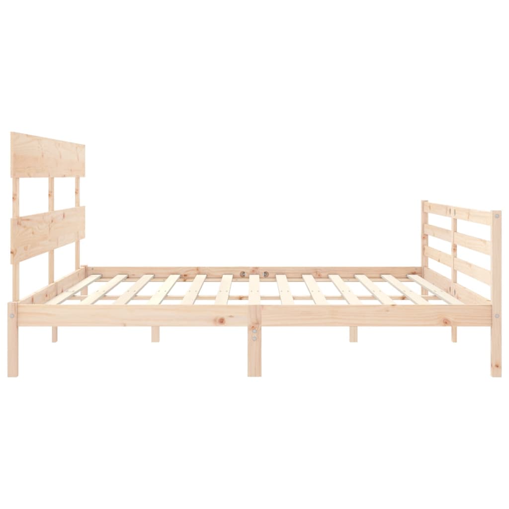 Bed Frame without Mattress 200x200 cm Solid Wood