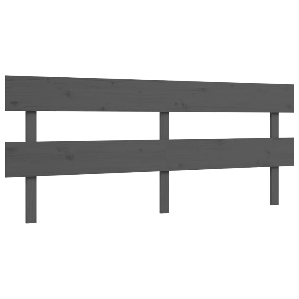 Bed Frame without Mattress Grey 200x200 cm Solid Wood