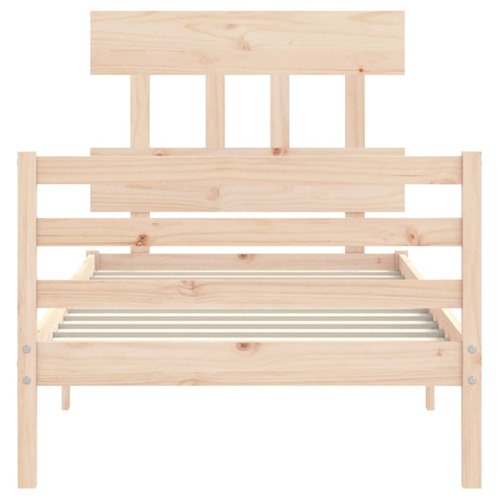 Bed Frame without Mattress Single Solid Wood