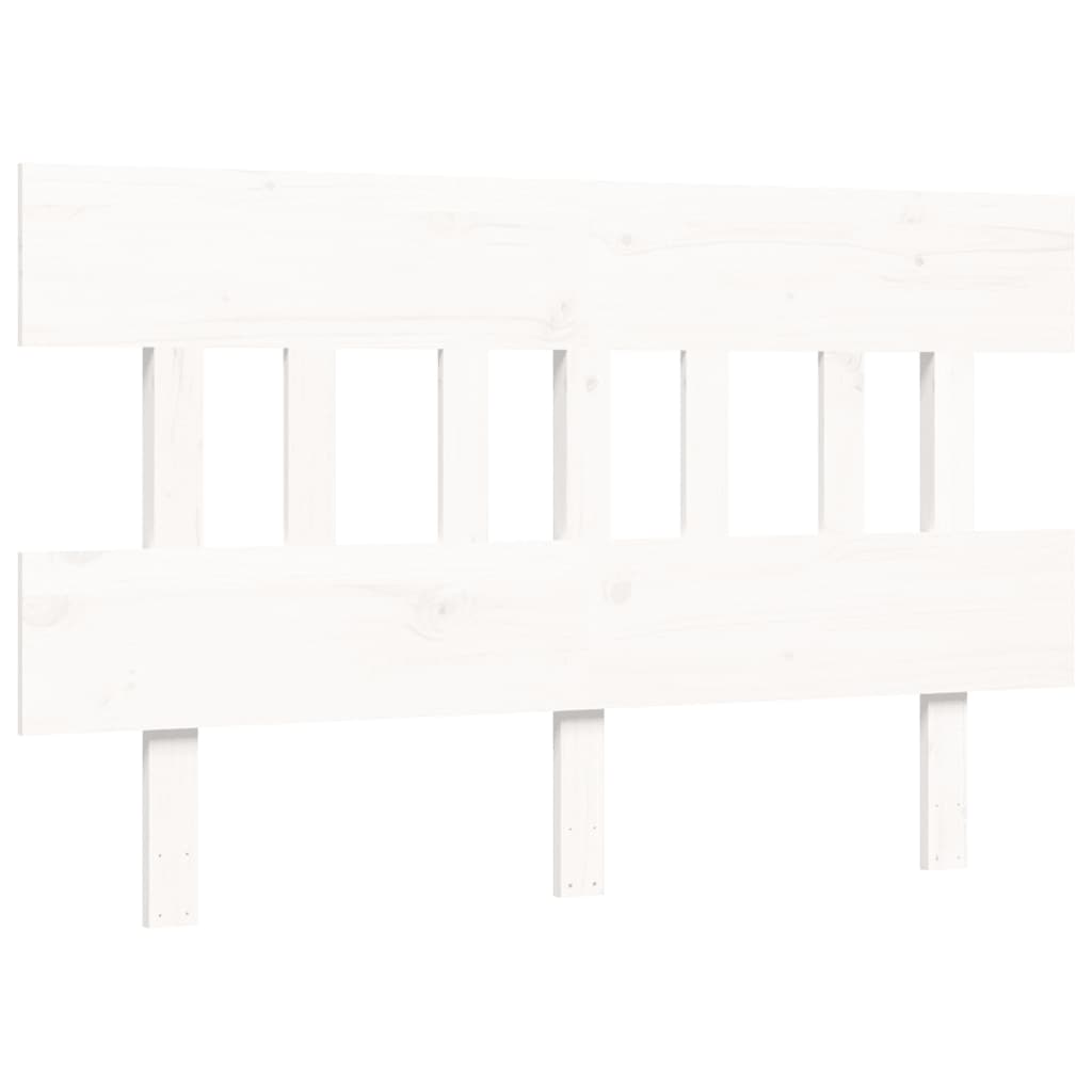 Bed Frame without Mattress White 140x190 cm Solid Wood