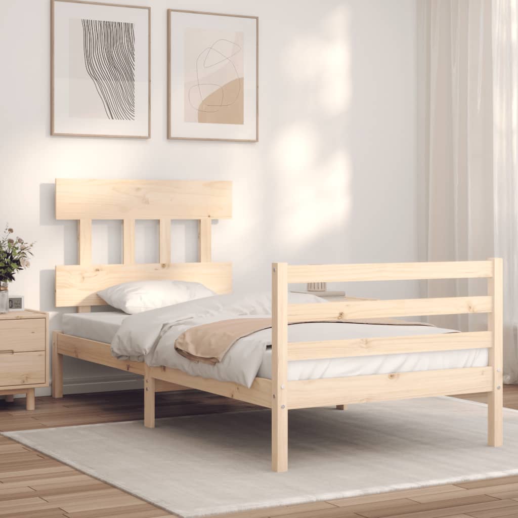 Bed Frame without Mattress 90x200 cm Solid Wood