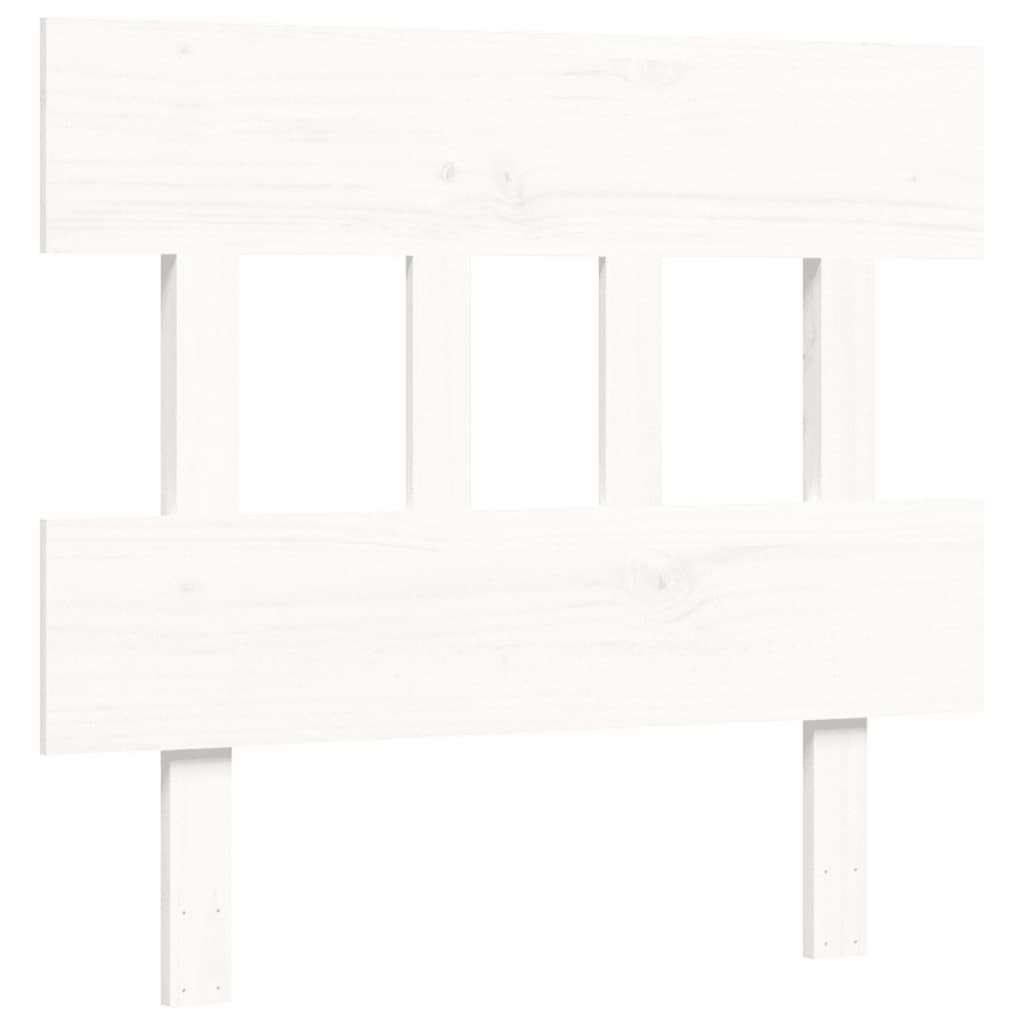 Bed Frame without Mattress White 100x200 cm Solid Wood