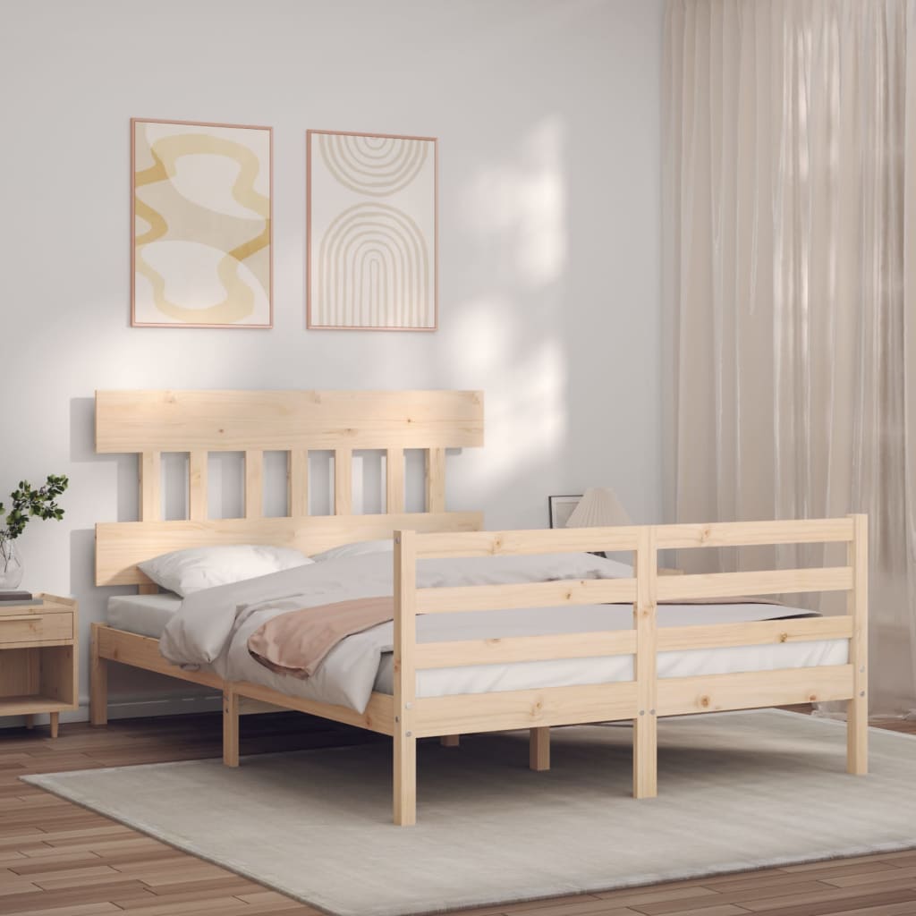 Bed Frame without Mattress 120x200 cm Solid Wood