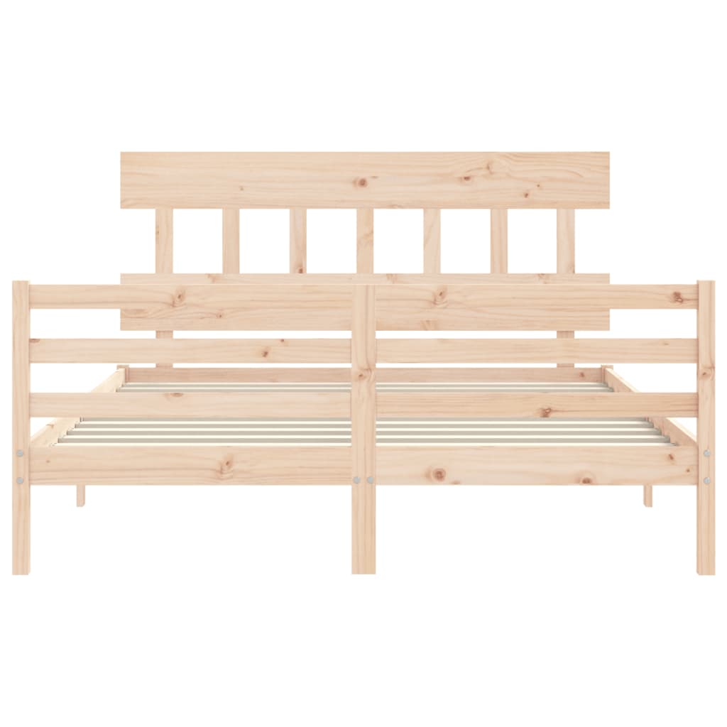 Bed Frame without Mattress 160x200 cm Solid Wood