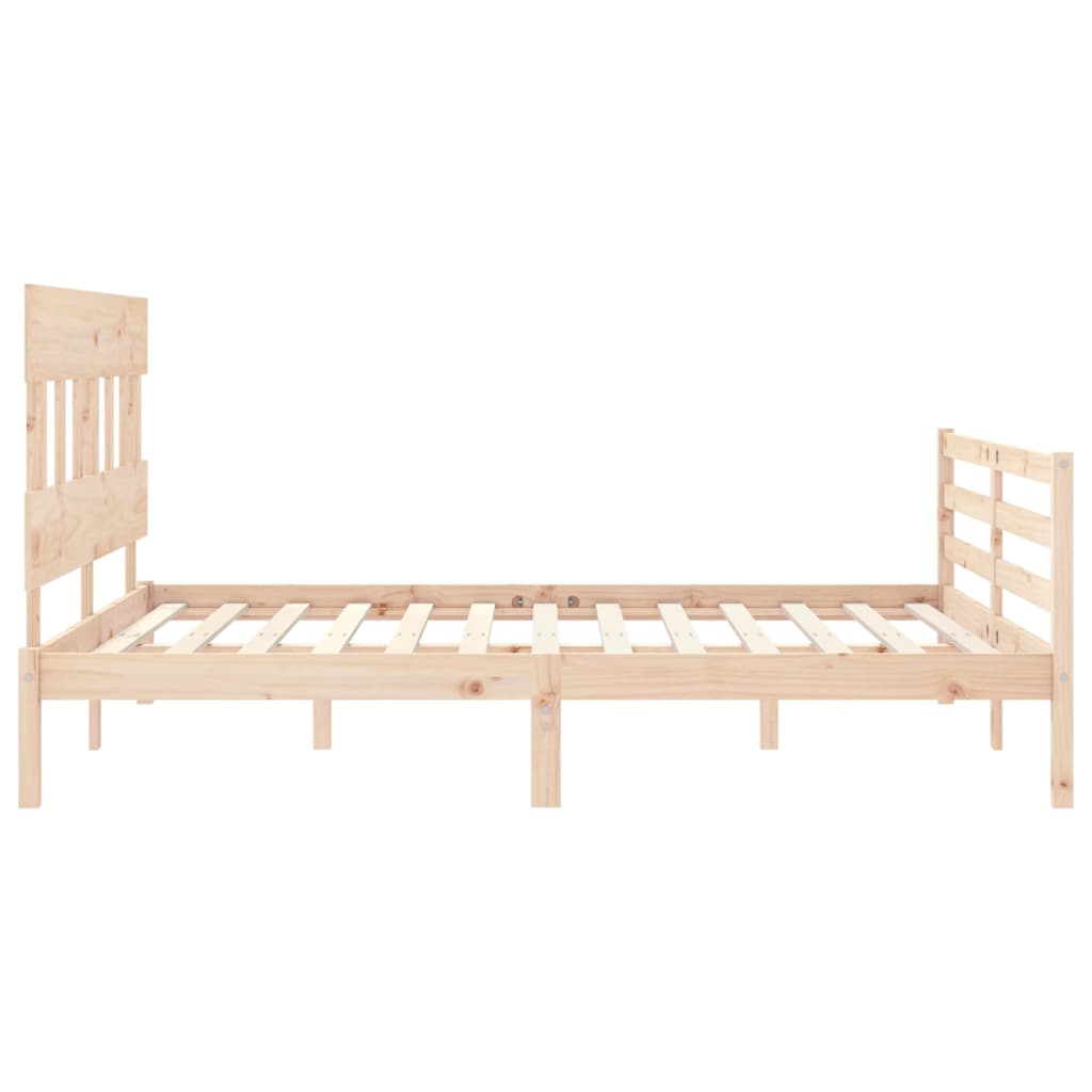 Bed Frame without Mattress 160x200 cm Solid Wood