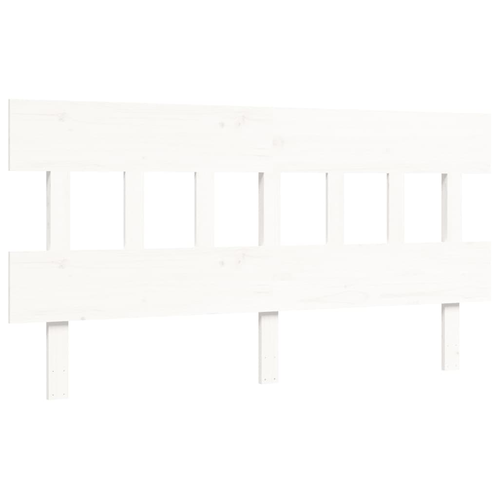 Bed Frame without Mattress White 160x200 cm Solid Wood