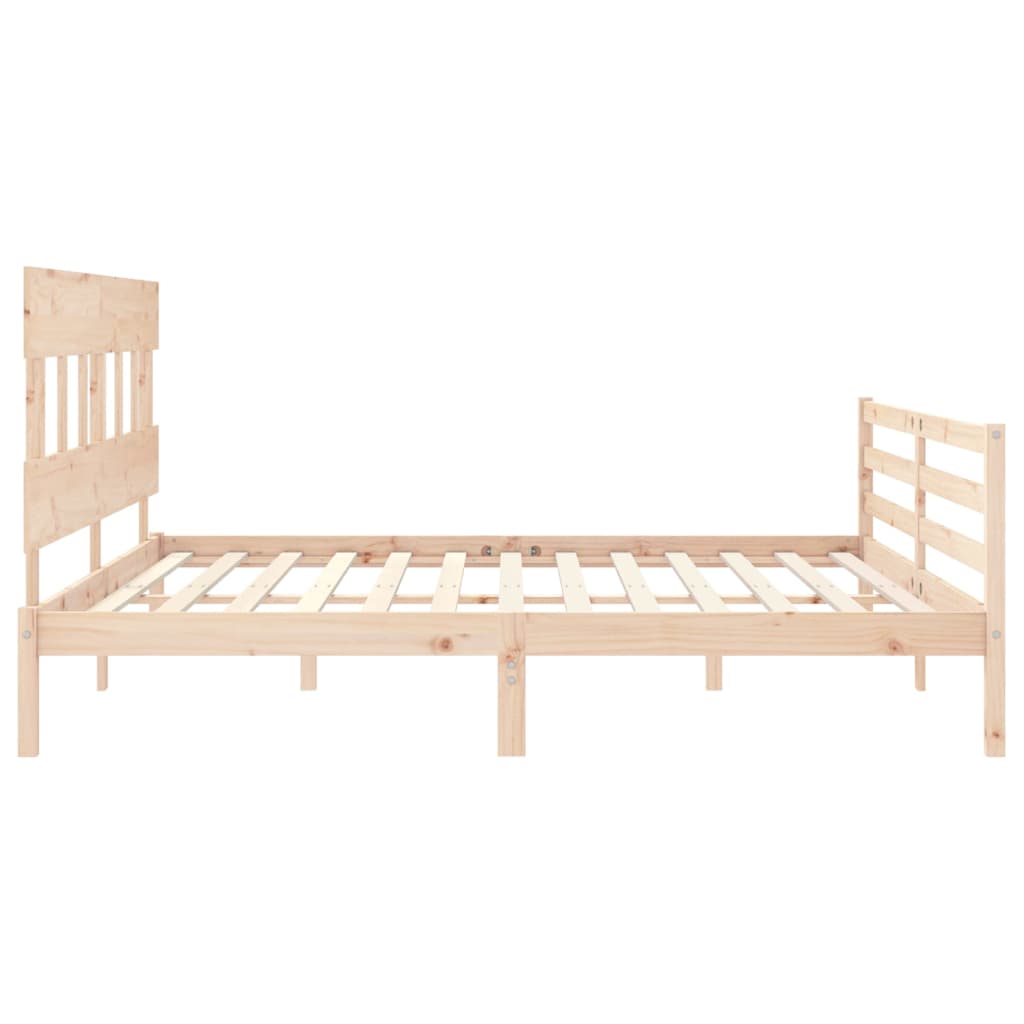 Bed Frame without Mattress 200x200 cm Solid Wood