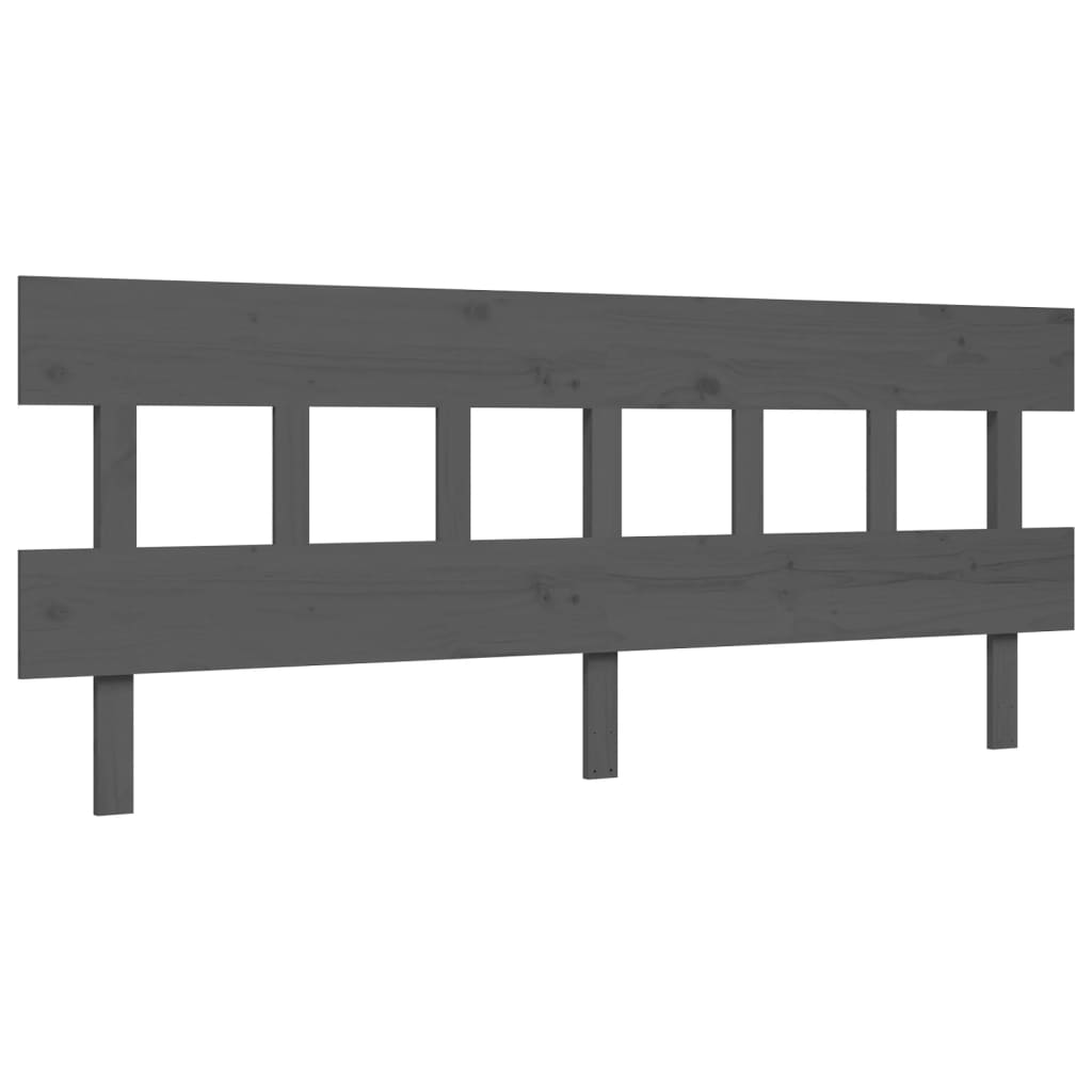 Bed Frame without Mattress Grey 200x200 cm Solid Wood