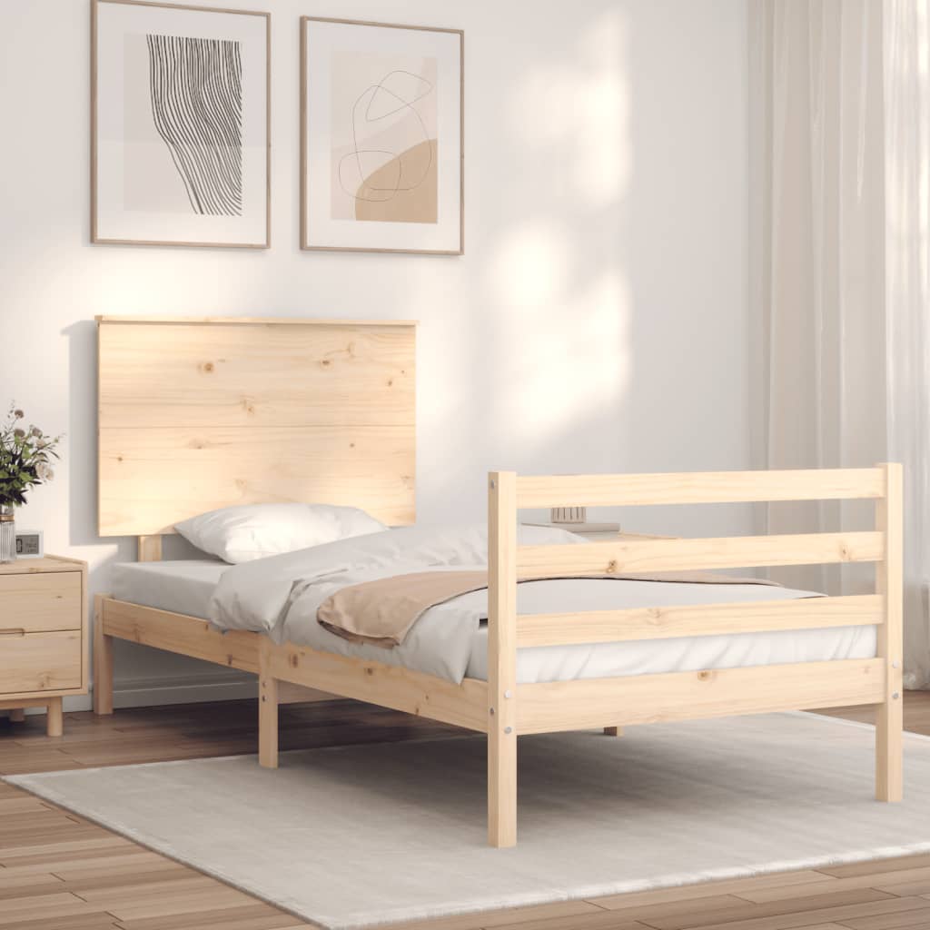 Bed Frame without Mattress Small Single Solid Wood